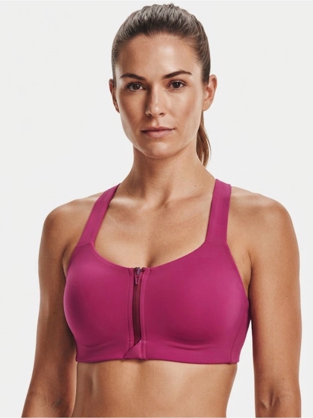 Victoria's Secret Front-Zip Sports Bra - Magenta